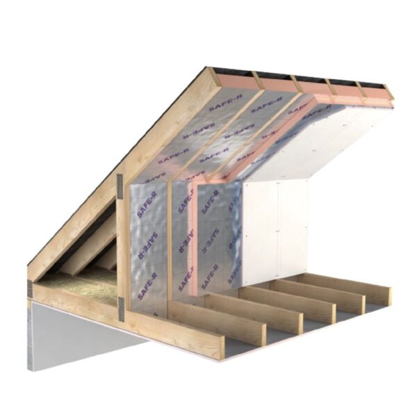 40mm Unilin Safe-R SR/PR Pitched Roof Phenolic Insulation Board 2400mm x 1200mm (8' x 4') Pallet of 56