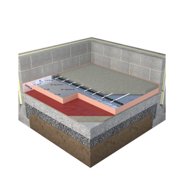 60mm Unilin Safe-R SR/UF Underfloor Phenolic Insulation Board 2400mm x 1200mm (8’ x 4’) Pallet of 40